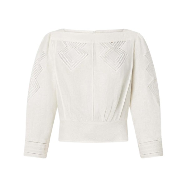 Oroton Drawn Thread Detail Blouse - Oroton Tops - Australian Heritage Luxury - Shop at Coveti