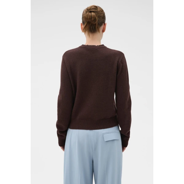 Oroton Embellished Rib Knit Crew - Oroton Knitwear - Australian Heritage Luxury - Shop at Coveti