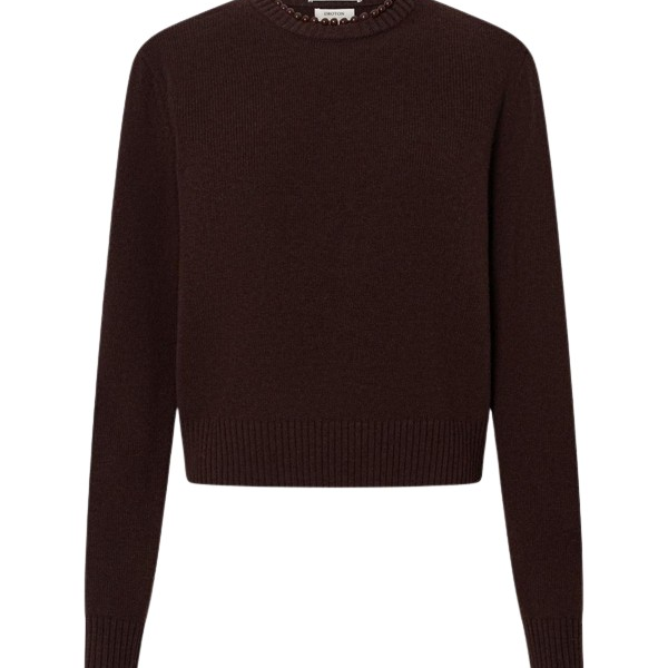 Oroton Embellished Rib Knit Crew - Oroton Knitwear - Australian Heritage Luxury - Shop at Coveti