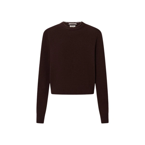 Oroton Embellished Rib Knit Crew - Oroton Knitwear - Australian Heritage Luxury - Shop at Coveti