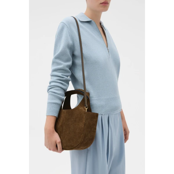 Oroton Emilia Suede Mini Tote - Bags - Australian Luxury Leather Handbag at Coveti