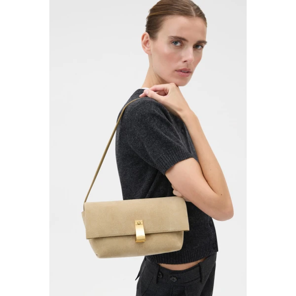 Oroton Etta Suede Medium Clutch - Bags - Australian Luxury Leather Handbag at Coveti