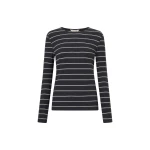Oroton Eve Fine Rib Long Sleeve Stripe Tee - Oroton Tops - Australian Heritage Luxury - Shop at Coveti