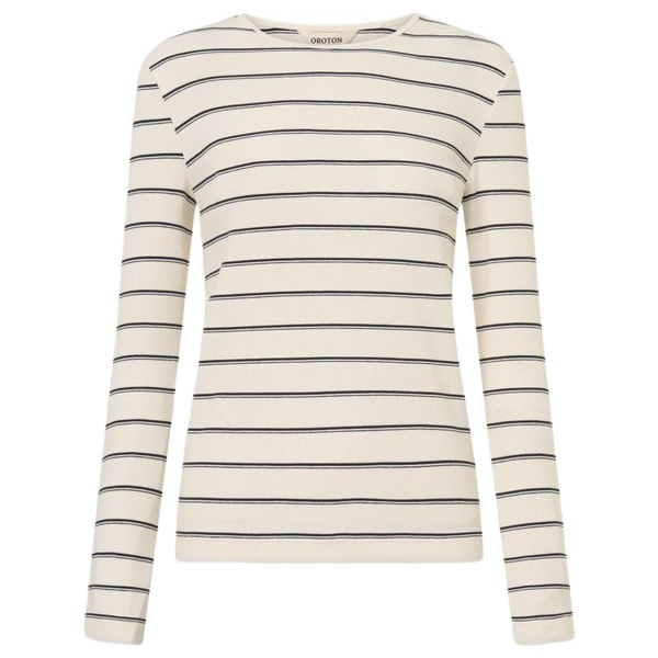 Oroton Eve Fine Rib Long Sleeve Stripe Tee - Oroton Tops - Australian Heritage Luxury - Shop at Coveti