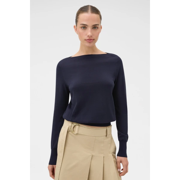 Oroton Fine Slash Neck Knit - Oroton Knitwear - Australian Heritage Luxury - Shop at Coveti