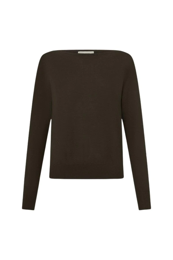 Oroton-Fine-Slash-Neck-Knit63591_nobg Oroton Fine Slash Neck Knit - Oroton Knitwear - Australian Heritage Luxury - Shop at Coveti