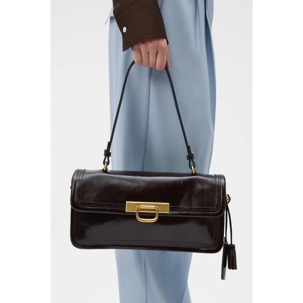 Oroton Finn Crackle Broguing Large Day Bag - Bags - Australian Luxury Leather Handbag at Coveti