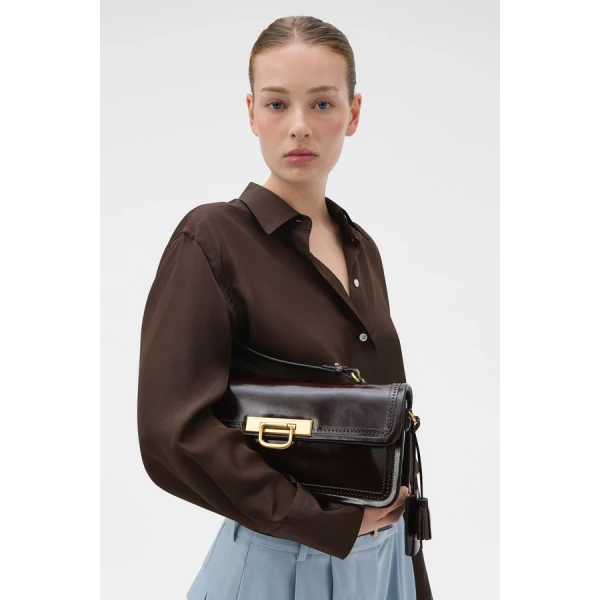 Oroton Finn Crackle Broguing Large Day Bag - Bags - Australian Luxury Leather Handbag at Coveti