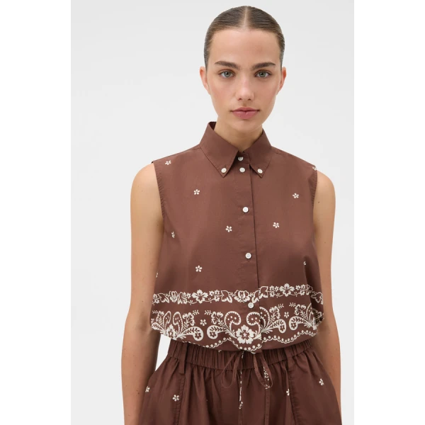 Oroton Floral Bandana Crop Shirt - Oroton Tops - Australian Heritage Luxury - Shop at Coveti