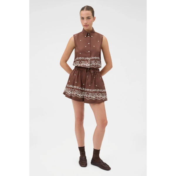 Oroton Floral Bandana Short - Oroton Shorts - Australian Heritage Luxury - Shop at Coveti