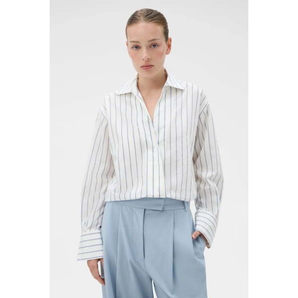 Oroton Fluid Stripe Shirt - Oroton Tops - Australian Heritage Luxury - Shop at Coveti