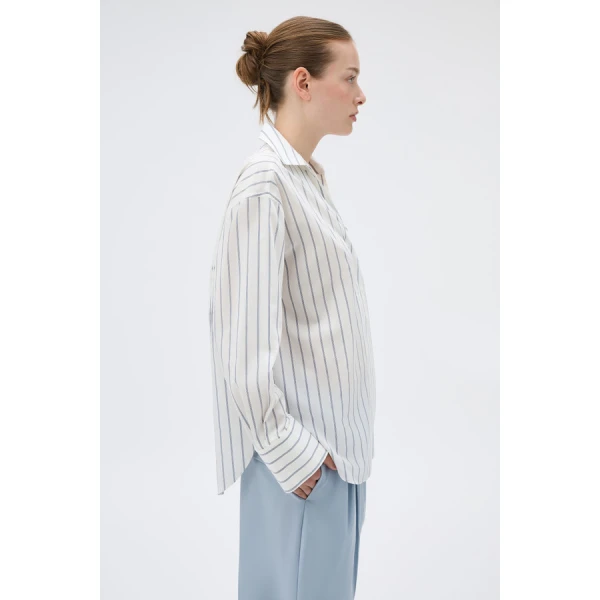 Oroton Fluid Stripe Shirt - Oroton Tops - Australian Heritage Luxury - Shop at Coveti