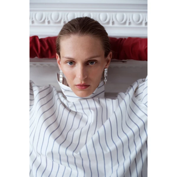 Oroton Fluid Stripe Shirt - Oroton Tops - Australian Heritage Luxury - Shop at Coveti