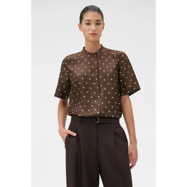 Oroton Graphic Spot Top - Oroton Tops - Australian Heritage Luxury - Shop at Coveti