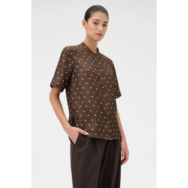 Oroton Graphic Spot Top - Oroton Tops - Australian Heritage Luxury - Shop at Coveti