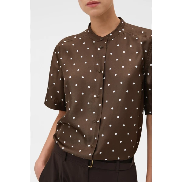 Oroton Graphic Spot Top - Oroton Tops - Australian Heritage Luxury - Shop at Coveti