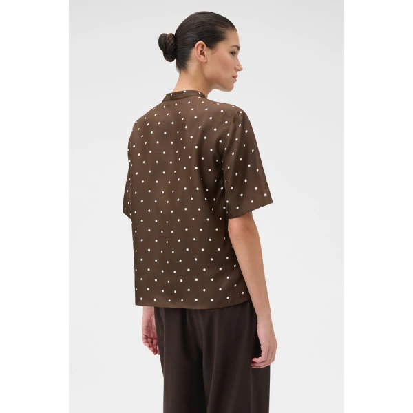 Oroton Graphic Spot Top - Oroton Tops - Australian Heritage Luxury - Shop at Coveti