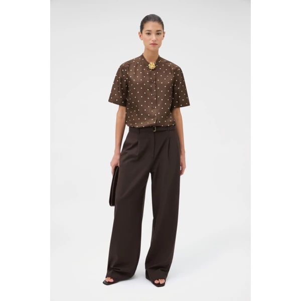 Oroton Graphic Spot Top - Oroton Tops - Australian Heritage Luxury - Shop at Coveti