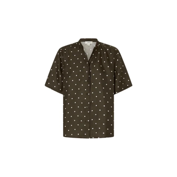 Oroton Graphic Spot Top - Oroton Tops - Australian Heritage Luxury - Shop at Coveti