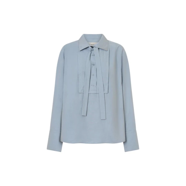 Oroton Half Placket Button Shirt - Oroton Tops - Australian Heritage Luxury - Shop at Coveti