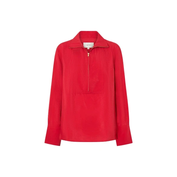 Oroton Half Placket Zip Shirt - Oroton Tops - Australian Heritage Luxury - Shop at Coveti