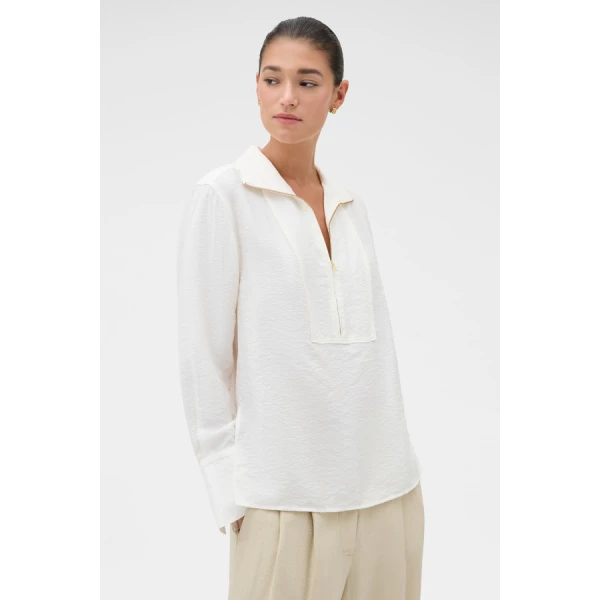 Oroton Half Placket Zip Shirt - Oroton Tops - Australian Heritage Luxury - Shop at Coveti