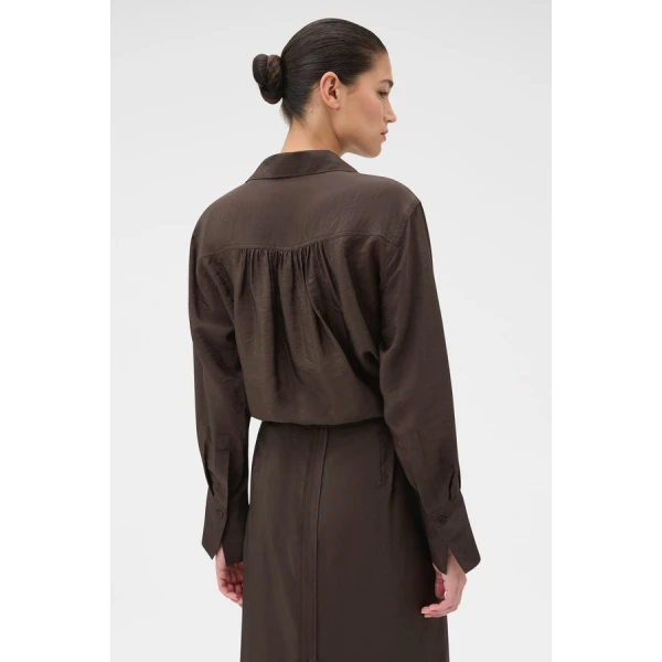 Oroton Half Placket Zip Shirt - Oroton Tops - Australian Heritage Luxury - Shop at Coveti