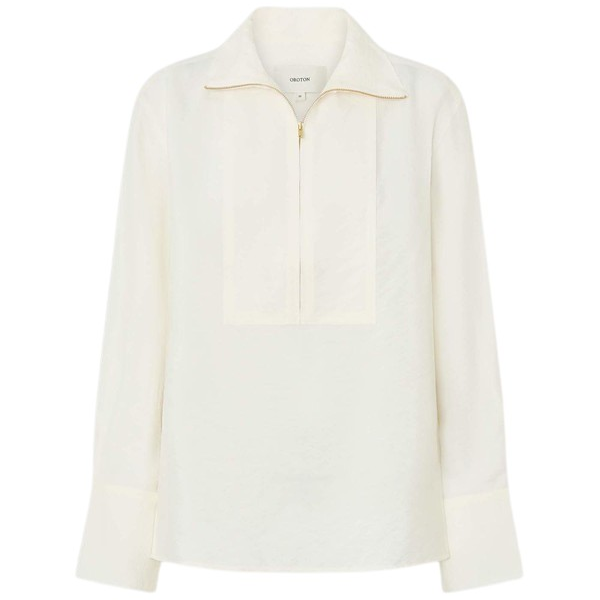 Oroton Half Placket Zip Shirt - Oroton Tops - Australian Heritage Luxury - Shop at Coveti
