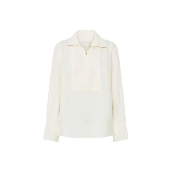 Oroton Half Placket Zip Shirt - Oroton Tops - Australian Heritage Luxury - Shop at Coveti