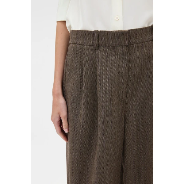 Oroton Herringbone Pleat Pant - Oroton Pants - Australian Heritage Luxury - Shop at Coveti