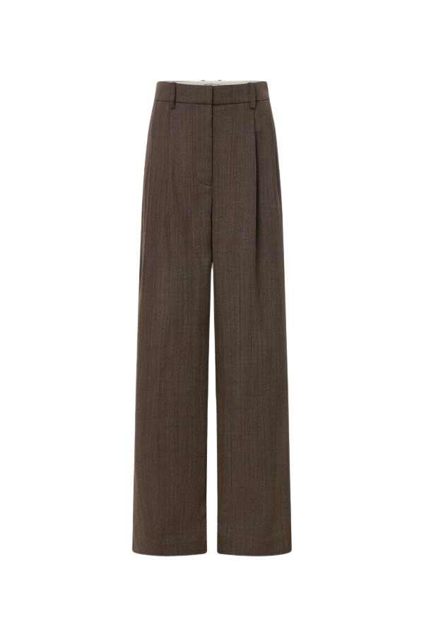 Oroton Herringbone Pleat Pant - Oroton Pants - Australian Heritage Luxury - Shop at Coveti