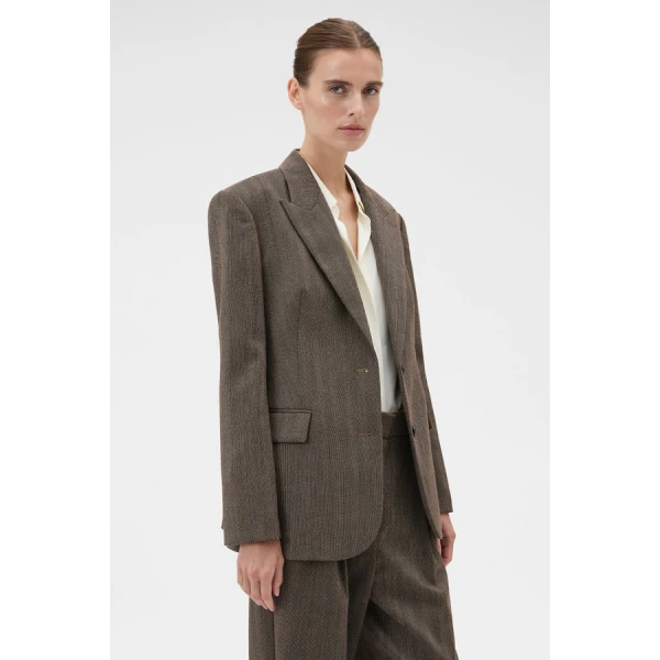 Oroton Herringbone Shaped Blazer - Oroton Jackets - Australian Heritage Luxury - Shop at Coveti