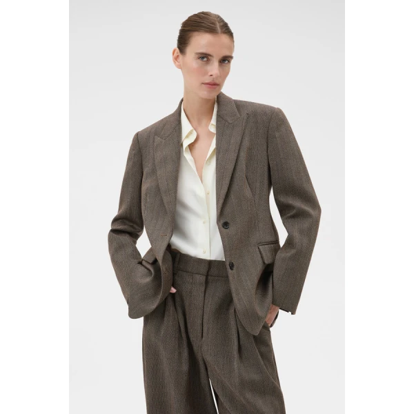 Oroton Herringbone Shaped Blazer - Oroton Jackets - Australian Heritage Luxury - Shop at Coveti
