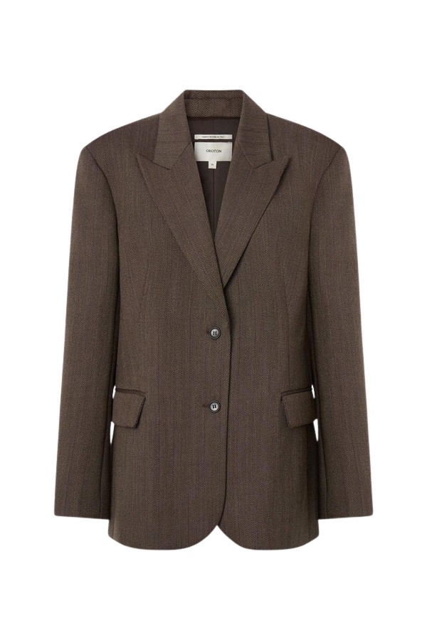 Oroton Herringbone Shaped Blazer - Oroton Jackets - Australian Heritage Luxury - Shop at Coveti