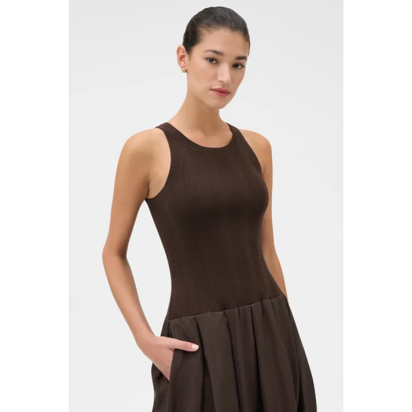 Oroton Knit Bodice Midi Dress - Oroton Dresses - Australian Heritage Luxury - Shop at Coveti