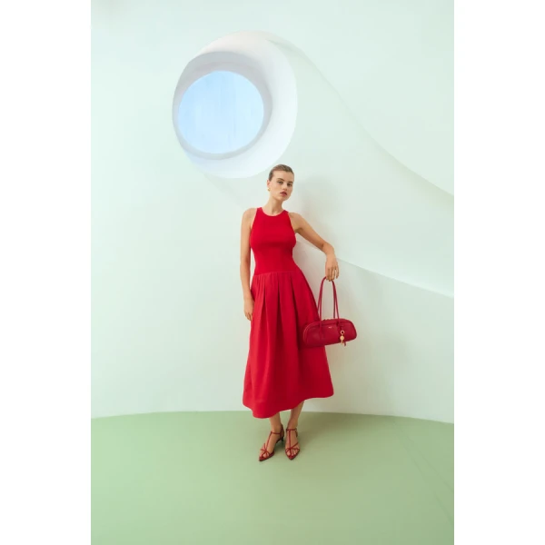 Oroton Knit Bodice Midi Dress - Oroton Dresses - Australian Heritage Luxury - Shop at Coveti