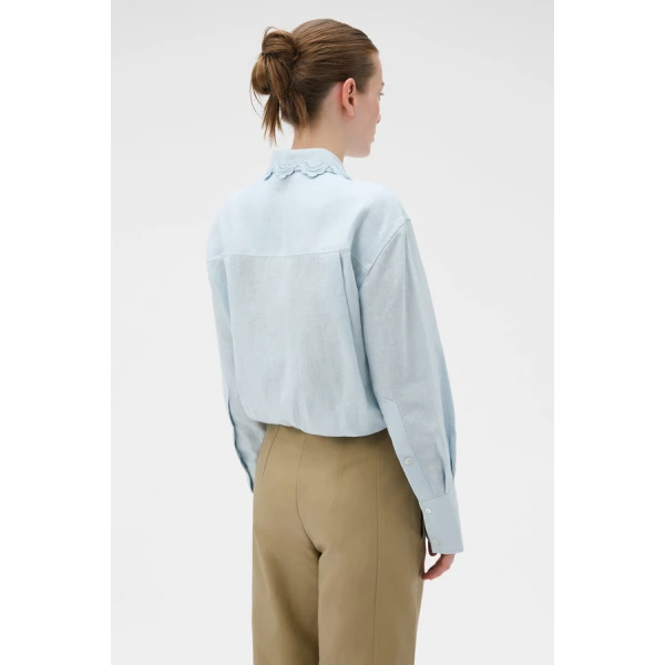 Oroton Lace Trim Shirt - Oroton Tops - Australian Heritage Luxury - Shop at Coveti