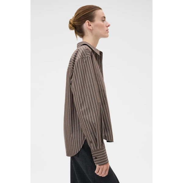 Oroton Long Sleeve Stripe Shirt - Oroton Tops - Australian Heritage Luxury - Shop at Coveti