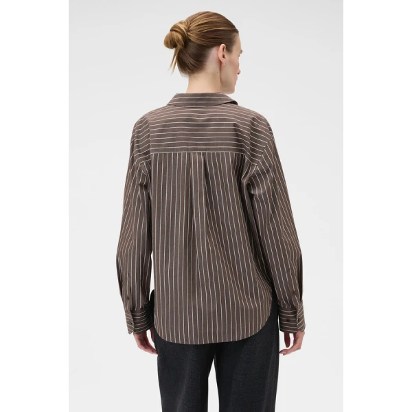 Oroton Long Sleeve Stripe Shirt - Oroton Tops - Australian Heritage Luxury - Shop at Coveti