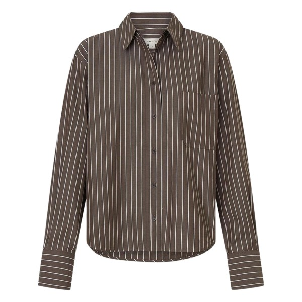 Oroton Long Sleeve Stripe Shirt - Oroton Tops - Australian Heritage Luxury - Shop at Coveti