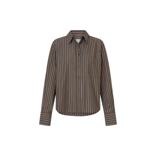 Oroton Long Sleeve Stripe Shirt - Oroton Tops - Australian Heritage Luxury - Shop at Coveti