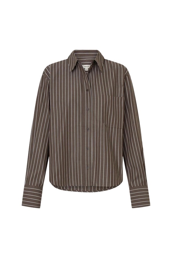 Oroton Long Sleeve Stripe Shirt - Oroton Tops - Australian Heritage Luxury - Shop at Coveti