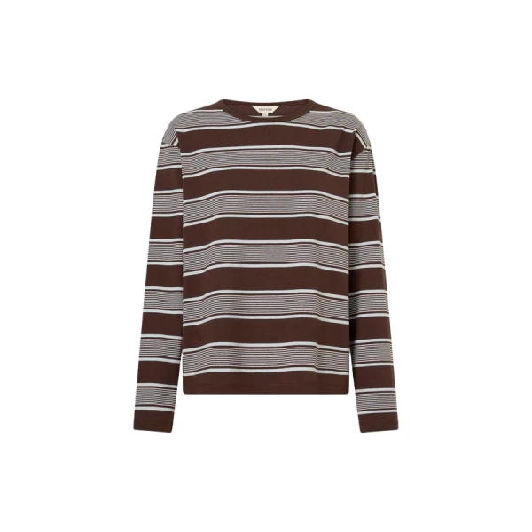 Oroton Long Sleeve Stripe Tee - Oroton Tops - Australian Heritage Luxury - Shop at Coveti