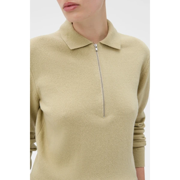 Oroton Long Sleeve Zip Polo - Oroton Tops - Australian Heritage Luxury - Shop at Coveti