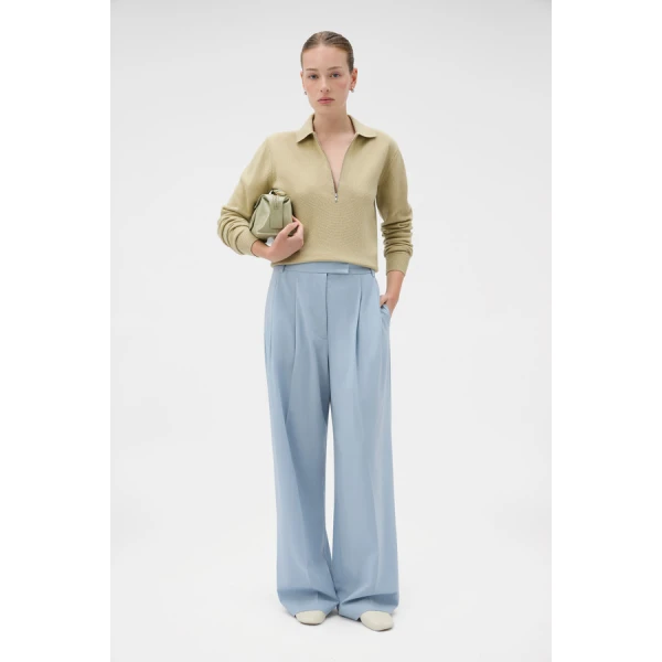 Oroton Long Sleeve Zip Polo - Oroton Tops - Australian Heritage Luxury - Shop at Coveti