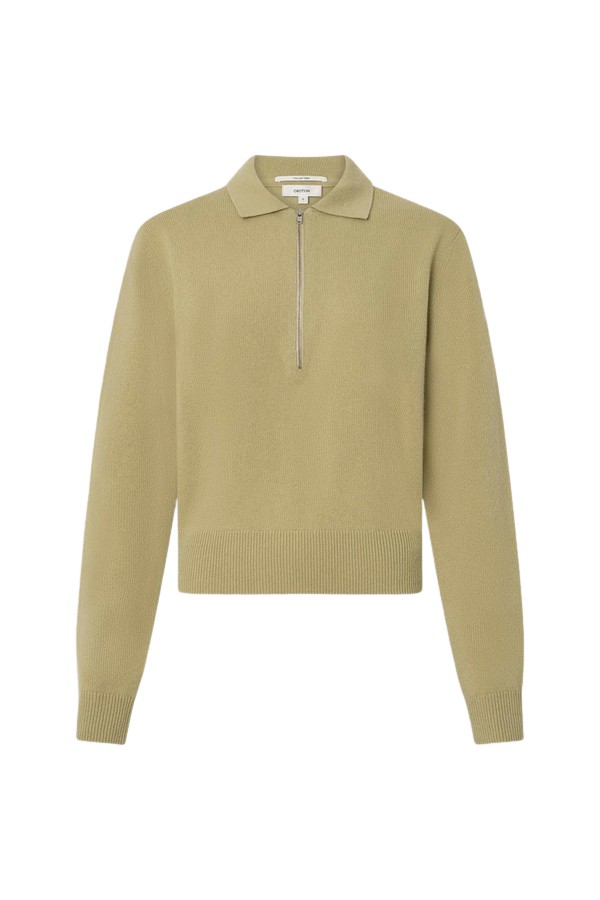 Oroton Long Sleeve Zip Polo - Oroton Tops - Australian Heritage Luxury - Shop at Coveti