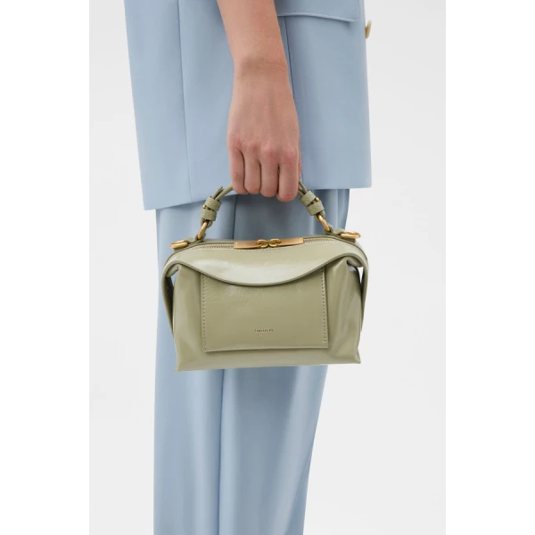 Oroton Mica Crackle Mini Bowler - Bags - Australian Luxury Leather Handbag at Coveti