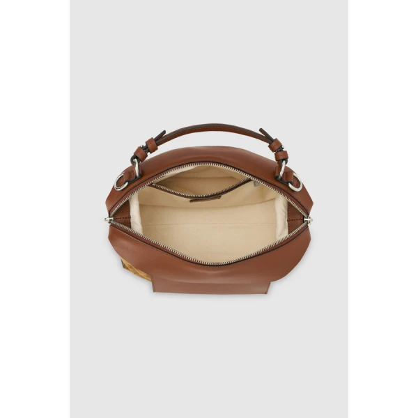Oroton Mica Mini Bowler Suede - Bags - Australian Luxury Leather Handbag at Coveti
