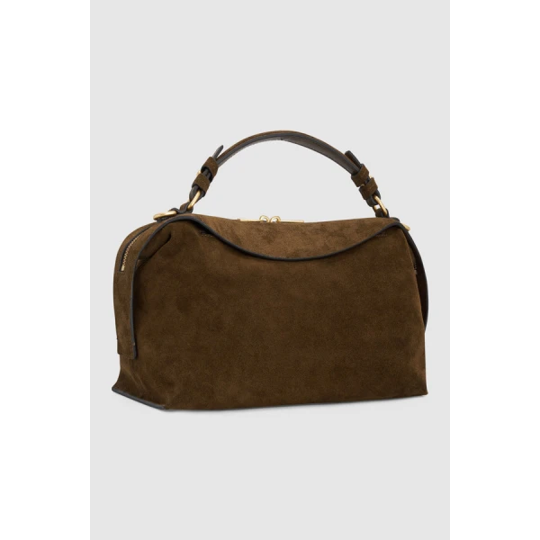 Oroton Mica Suede Large Bowler - Bags - Australian Luxury Leather Handbag at Coveti