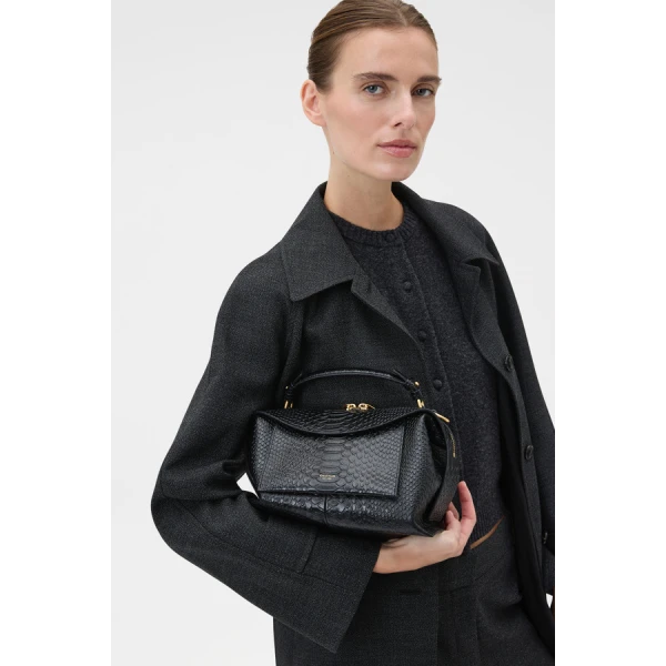 Oroton Mica Texture Bowler - Bags - Australian Luxury Leather Handbag at Coveti